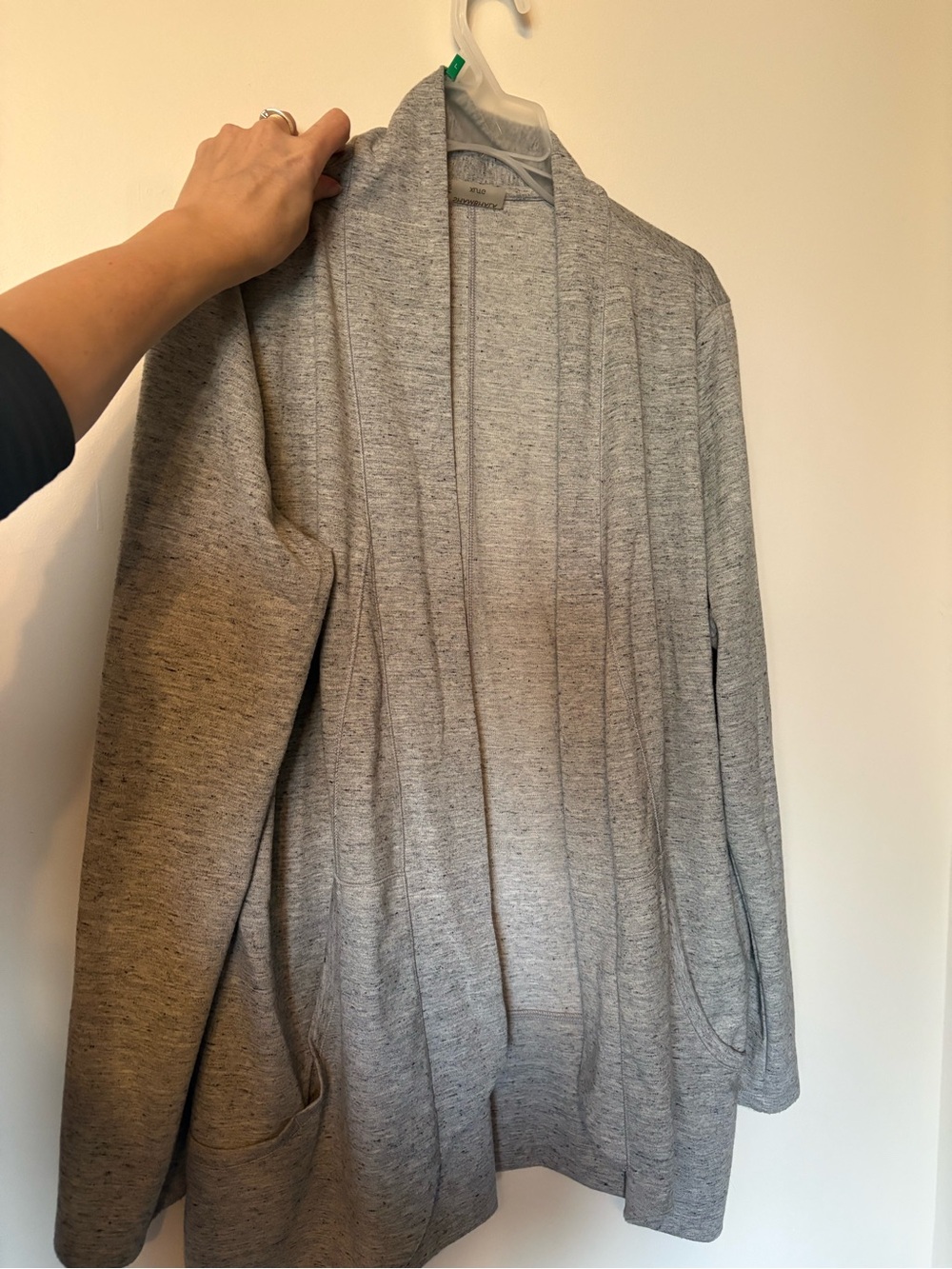 Grey sweater wrap